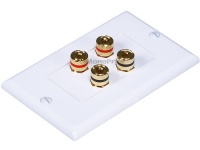 Monoprice High Quality Banana Binding Post Two-Piece Inset Wall Plate for 2 Speakers - Coupler Type Monoprice High Quality Banana Binding Post Two-Piece Inset Wall Plate for 2 Speakers - Coupler Type