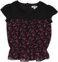 DKNY Rosie Peplum Top - Black-6 DKNY Rosie Peplum Top - Black-6