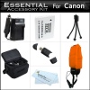 Essential Accessory Kit For Canon PowerShot D10, D20 Waterproof Digital Camera Includes Extended (1200Mah) Replacement NB-6L Battery + Ac/ D/c Travel Charger + Floating Strap + Deluxe Case + USB 2.0 SD Reader + Mini Tripod + MicroFiber Cleaning Cloth