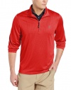 IZOD Men's Long Sleeve Slim Fit Half Zip Grid Pullover