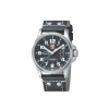 Luminox Men's Field Time Date 1828 Black Leather Swiss Quartz Watch with Black Dial