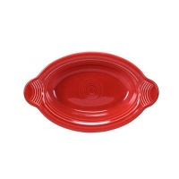 Fiesta Large Oval Baker, Scarlet Fiesta Large Oval Baker, Scarlet