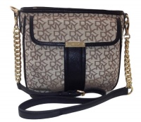 DKNY Town & Country Chino Black N/S Tote with Chain Detail on Strap DKNY Town & Country Chino Black N/S Tote with Chain Detail on Strap