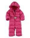 Polo Ralph Lauren Baby Girls Down Hooded Belted Snowsuit College Pink Sz 9m, 12m (12m)