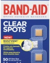 Band-Aid Brand Adhesive Bandages, Clear Spots, 50 Count (Pack of 3)