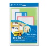 Post-it Wall Pockets, Multiple Sizes, Assorted Colors with Greek Key Design, 3-Pack