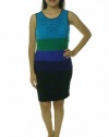 Calvin Klein Women's Colorblock Tiered Stretch Jersey Dress