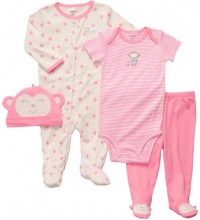 Carters Baby Girl's 4-peice Layette Set Carters Baby Girl's 4-peice Layette Set