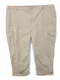 Style&co. Plus Size Pants, Women's Cuffed Cargo Capri Almond Khaki 20W Style&co. Plus Size Pants, Women's Cuffed Cargo Capri Almond Khaki 20W