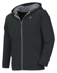 Champion Boys 8-20 Sport Fleece Zip Hood, Black/Smoked Pearl, Large Champion Boys 8-20 Sport Fleece Zip Hood, Black/Smoked Pearl, Large