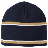 Men's Lightweight Acrylic Knit Beanie, Navy/vegas Gold/white, One Size Men's Lightweight Acrylic Knit Beanie, Navy/vegas Gold/white, One Size