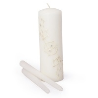 Cathy's Concepts Sparkling Entwined Unity Candle and Taper Set, White Cathy's Concepts Sparkling Entwined Unity Candle and Taper Set, White