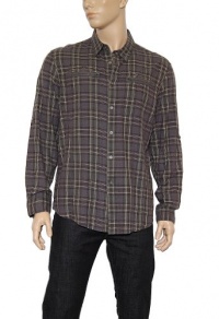 John Varvatos Star USA Men's Zip Pocket Plaid Shirt, Mulberry, XL John Varvatos Star USA Men's Zip Pocket Plaid Shirt, Mulberry, XL