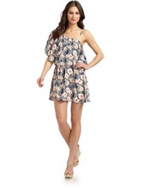 THE LOOKOne ruffled shoulder strapPullover styleAllover floral printElastic waistbandFully linedTHE FITAbout 31 from shoulder to hemTHE MATERIALSilkCARE & ORIGINDry cleanImportedModel shown is 5'8½ (174cm) wearing US size Small. THE LOOKOne ruffled shoulder strapPullover styleAllover floral printElastic waistbandFully linedTHE FITAbout 31 from shoulder to hemTHE MATERIALSilkCARE & ORIGINDry cleanImportedModel shown is 5'8½ (174cm) wearing US size Small.