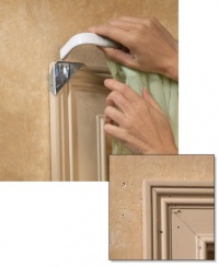 Collections Etc - Set Of 8 Easy Mount Instant Curtain Rod Holders Collections Etc - Set Of 8 Easy Mount Instant Curtain Rod Holders