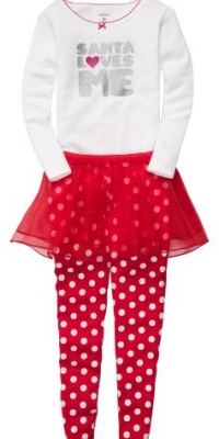 Carter's Girls' 3-Pc L/S Holiday Dress Up Set - Santa Loves Me - 5 Carter's Girls' 3-Pc L/S Holiday Dress Up Set - Santa Loves Me - 5