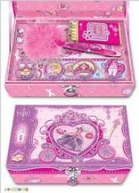 Pecoware / Trinket Box with Accessories & Lock, Princess Rose Slippers Pecoware / Trinket Box with Accessories & Lock, Princess Rose Slippers
