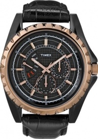 Timex Men's T2N113 Retrograde Collection Black Leather Watch Timex Men's T2N113 Retrograde Collection Black Leather Watch
