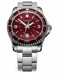 Victorinox Maverick GS Red Dial Stainless Steel Mens Watch 241604