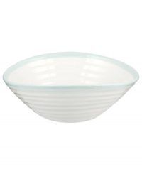 Distinctly ribbed Sophie Conran dinnerware sets your table with the charm of traditional hand-thrown pottery, but the durability of contemporary Portmeirion porcelain. Mix the banded Carnivale cereal bowl with solid celadon pieces. Distinctly ribbed Sophie Conran dinnerware sets your table with the charm of traditional hand-thrown pottery, but the durability of contemporary Portmeirion porcelain. Mix the banded Carnivale cereal bowl with solid celadon pieces.