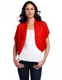 Vince Camuto Women's Ribbed Cotton Shrug Sweater, Red Pepper, Medium Vince Camuto Women's Ribbed Cotton Shrug Sweater, Red Pepper, Medium