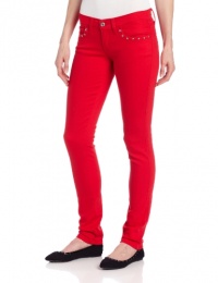 Levi's Juniors 524 Skinny Jean with Studs,Hibiscus Red,25/1 Medium Levi's Juniors 524 Skinny Jean with Studs,Hibiscus Red,25/1 Medium