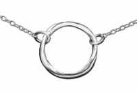 925 Sterling Silver Karma Ring Circle of Life Pendant Necklace