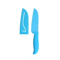 Farberware Resin 5-Inch Santoku Knife with Sheath, Blue Farberware Resin 5-Inch Santoku Knife with Sheath, Blue