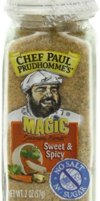 Chef Paul Prudhomme's Magic Seasoning Blends No Salt & No Sugar, Sweet and Spicy, 2-Ounce Chef Paul Prudhomme's Magic Seasoning Blends No Salt & No Sugar, Sweet and Spicy, 2-Ounce