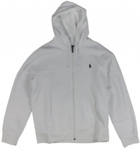 Polo Ralph Lauren Men's Classic Full-Zip Fleece Hoodie (White) (Large) Polo Ralph Lauren Men's Classic Full-Zip Fleece Hoodie (White) (Large)