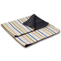 Picnic Time Outdoor Picnic Blanket Tote (Lattice Stripes with Brown) Picnic Time Outdoor Picnic Blanket Tote (Lattice Stripes with Brown)