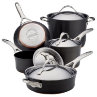 Anolon Nouvelle Copper Hard Anodized Nonstick 9-Piece Cookware Set Anolon Nouvelle Copper Hard Anodized Nonstick 9-Piece Cookware Set