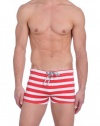 Diesel Men's Aloha Striped Swim Trunk