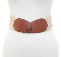 Style&co. Belt, Women's Popcorn Stitch Stretch Wide Belt (S/M, Natural) Style&co. Belt, Women's Popcorn Stitch Stretch Wide Belt (S/M, Natural)
