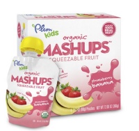 Plum Kids Organic Fruit Mashups, Strawberry Banana, 4-Count (Pack of 6) Plum Kids Organic Fruit Mashups, Strawberry Banana, 4-Count (Pack of 6)