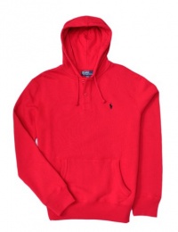 Polo Ralph Lauren Classic Button Collar Pullover Hoodie (X-Large, Red) Polo Ralph Lauren Classic Button Collar Pullover Hoodie (X-Large, Red)