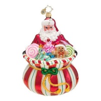 Christopher Radko Sweet Tooth Santa Glass Christmas Ornament - New for 2013 - 6H. - 1016595 Christopher Radko Sweet Tooth Santa Glass Christmas Ornament - New for 2013 - 6H. - 1016595