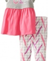 Calvin Klein Baby-Girls Infant and Pink Tunic with Printed Leggings