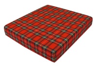 Duro-Med High-Density Foam Wheelchair Cushion, Plaid, 4 Inch x 16 Inch x 18 Inch