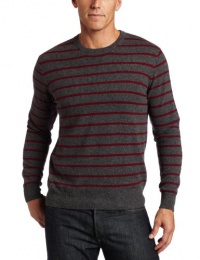 Williams Cashmere Men's 100% Cashmere Long-Sleeve Crew-Neck Stripe Sweater Williams Cashmere Men's 100% Cashmere Long-Sleeve Crew-Neck Stripe Sweater