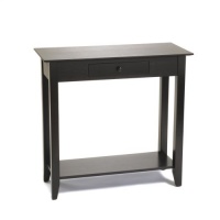 Convenience Concepts 8013081-BL American Heritage Hall Table with Drawer and Shelf, Black Convenience Concepts 8013081-BL American Heritage Hall Table with Drawer and Shelf, Black