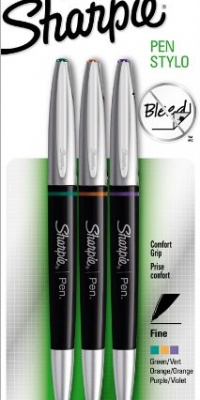 Sharpie Pen Grip Fine Point Pens, 3 Fashion Colored Ink Pens (1763979) Sharpie Pen Grip Fine Point Pens, 3 Fashion Colored Ink Pens (1763979)