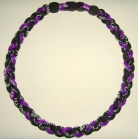 Titanium Tornado Baseball Necklace Purple Black 18 Titanium Tornado Baseball Necklace Purple Black 18