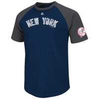 MLB Majestic New York Yankees Big Leaguer Fashion T-Shirt - Navy Blue/Charcoal MLB Majestic New York Yankees Big Leaguer Fashion T-Shirt - Navy Blue/Charcoal
