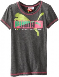 PUMA Girls 7-16 Short Sleeve Logo Classic Tee, Charcoal Gray, X-Large PUMA Girls 7-16 Short Sleeve Logo Classic Tee, Charcoal Gray, X-Large
