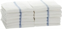 Keeble Outlets Kitchen Dish Towels, White With Royal Blue Stripe, 25.5 inches by 14.5 inches, Professional Grade 24 Ounce Tea Towel, Pack of 12 Keeble Outlets Kitchen Dish Towels, White With Royal Blue Stripe, 25.5 inches by 14.5 inches, Professional Grade 24 Ounce Tea Towel, Pack of 12