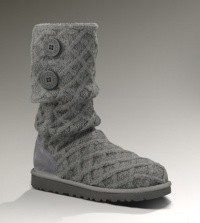 UGG Australia Kids Lattice Cardy Boot Charcoal Size 1 UGG Australia Kids Lattice Cardy Boot Charcoal Size 1
