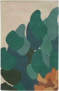 Surya BST530 Bombay Contemporary Hand Tufted 100% New Zealand Wool Teal Blue Rug (5-Feet x 8-Feet ) Surya BST530 Bombay Contemporary Hand Tufted 100% New Zealand Wool Teal Blue Rug (5-Feet x 8-Feet )