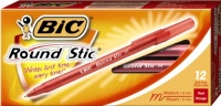 BIC Round Stic Ball Pen Red 12 Pens (GSM11) BIC Round Stic Ball Pen Red 12 Pens (GSM11)
