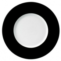 Seychelles Black Dinner Plate Large Rim 11 by Philippe Deshoulieres Seychelles Black Dinner Plate Large Rim 11 by Philippe Deshoulieres
